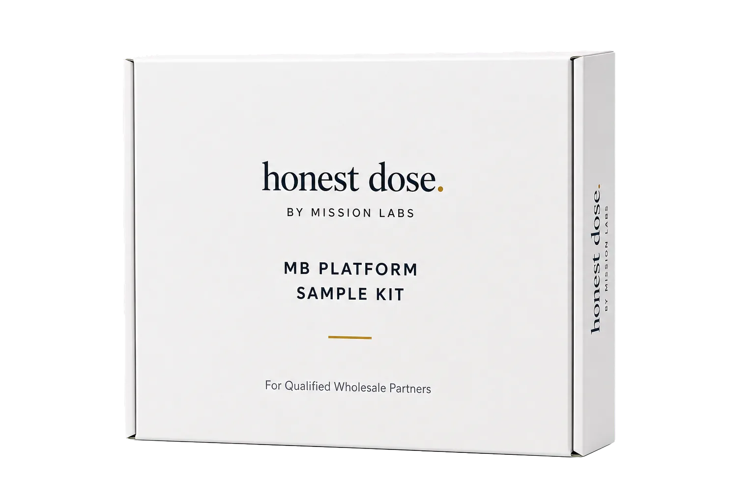 Honest Dose MB platform sample kit box for partner review